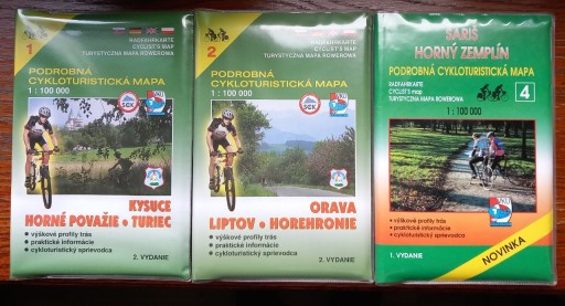 Zdjęcie oferty: Słowacja, 3 mapy rowerowe