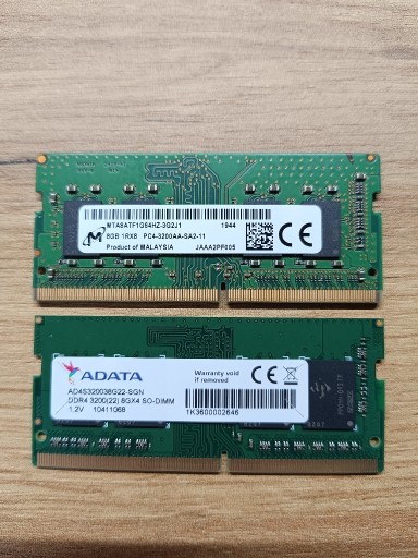 Zdjęcie oferty: Pamięć RAM ADATA 16GB [3200MHz DDR4 CL22 SODIMM] 