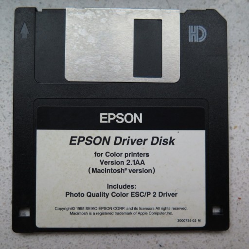 Zdjęcie oferty: EPSON Driver Disk Macintosh version