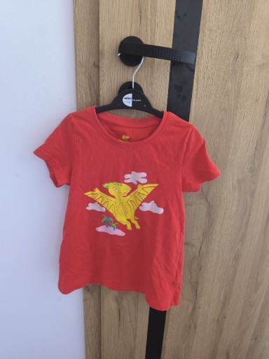 Zdjęcie oferty: T-shirt dziewczęcy chłopięcy koszulka lupilu 110/116 dinozaur czerwona