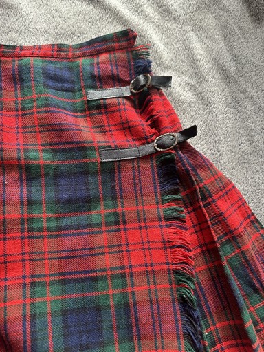 Zdjęcie oferty: Spódnica vintage krótka w kratkę plisowana 