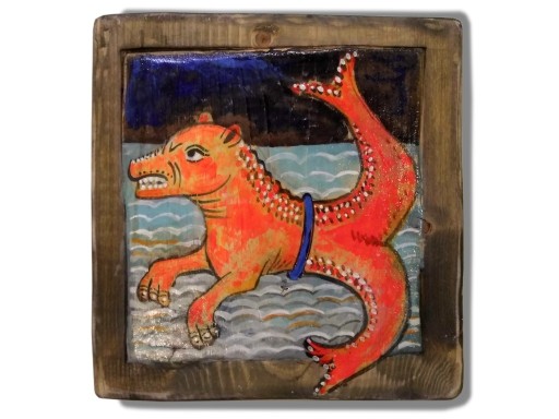 Zdjęcie oferty: Średniowieczny morski potwór - obraz 