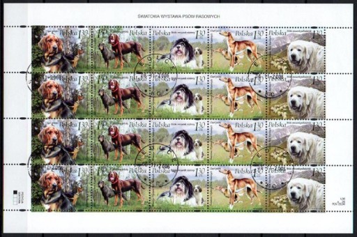 Zdjęcie oferty: Arkusz kasowany Fi 4126-30, Wystawa psów rasowych