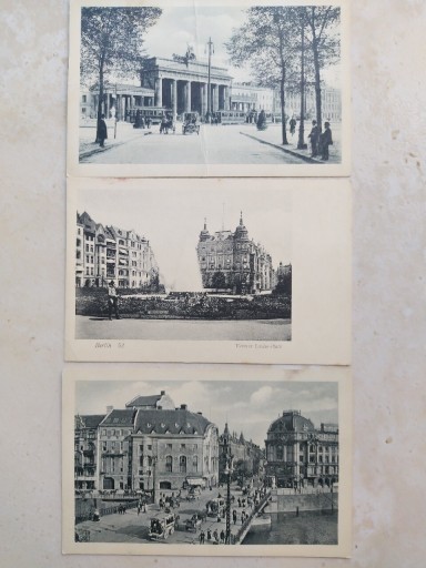 Zdjęcie oferty: 1910 Berlin, pocztówki komplet 3 szt