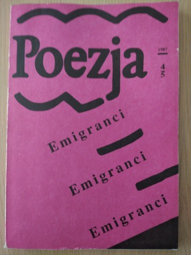 Zdjęcie oferty: Poezja 1987 nr 4/5