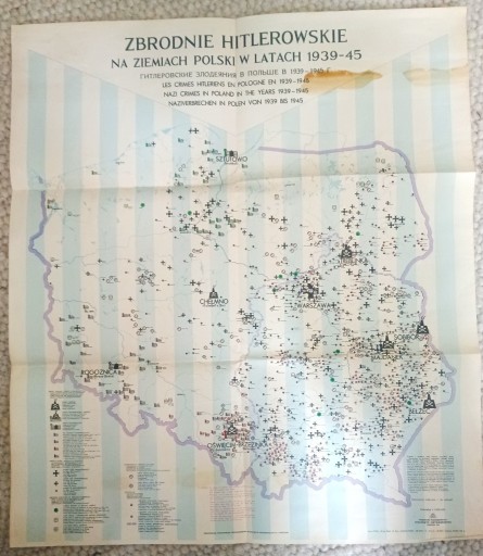 Zdjęcie oferty: Mapa Zbrodni Hitlerowskich na Ziemiach Polskich 