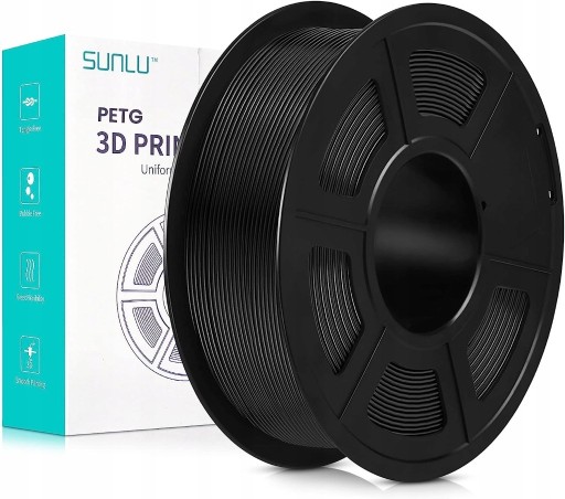 Zdjęcie oferty: Filament PETG SUNLU Czarny 1KG do Drukarki 3D AMS
