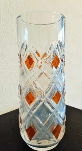 Zdjęcie oferty: Kryształowy wazon z miodowymi akcentami