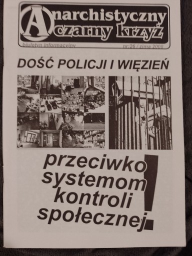 Zdjęcie oferty: ANARCHISTYCZNY CZARNY KRZYŻ # 26 anarchizm