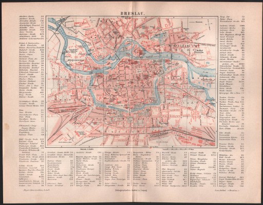 Zdjęcie oferty: BRESLAU WROCŁAW stary plan miasta z 1888 roku