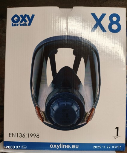 Zdjęcie oferty: Pełnotwarzowa maska wielokrotnego użytku Oxyline X8