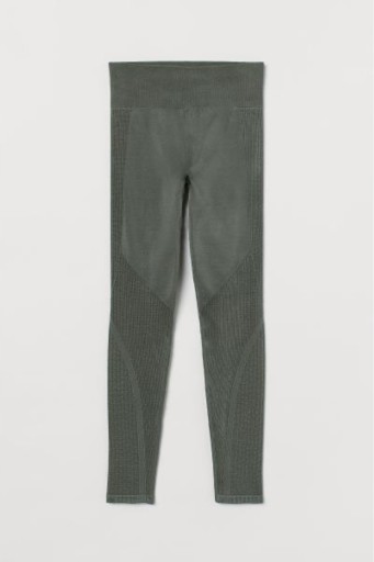 Zdjęcie oferty: H&M leginsy legginsy sportowe wyszczuplające khaki fastdry zielone wysokie