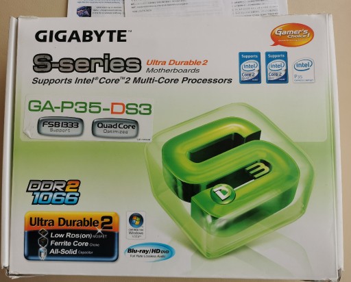 Zdjęcie oferty: Płyta główna Gigabyte GA-P35-DS3 z osprzętem