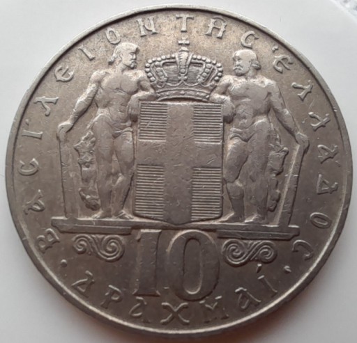 Zdjęcie oferty: GRECJA 10 Drachmai 1968