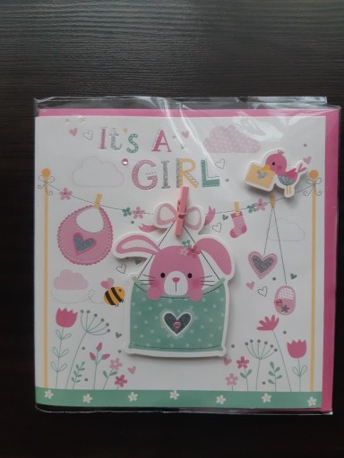 Zdjęcie oferty: Kartka okolicznościowa "It's a girl"