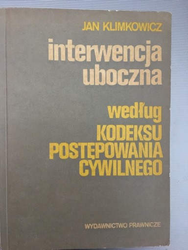 Zdjęcie oferty: Interwencja uboczna wg KPC. Klimowicz 1972