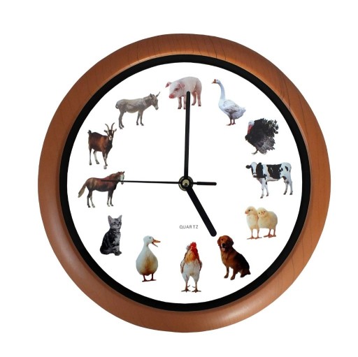 Zdjęcie oferty: SAFE zegar ścienny z odgłosami 12 zwierząt