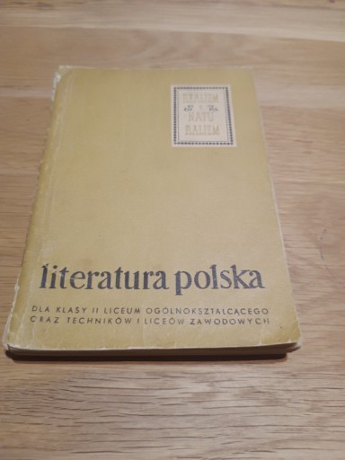 Zdjęcie oferty: Literatura polska drugiej połowy XIX w