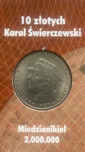 Zdjęcie oferty: PRL 10zł 1967r.”Karol Świerczewski”