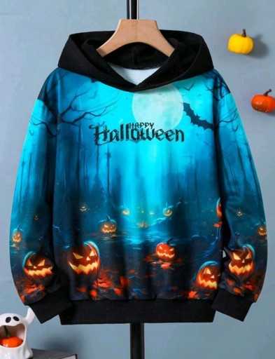 Zdjęcie oferty: Bluza Happy Halloween kaptur 128 134 140 146 152