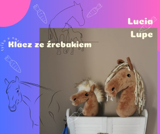 Zdjęcie oferty: Konik koń Hobby Horse na kiju klacz ze źrebakiem 