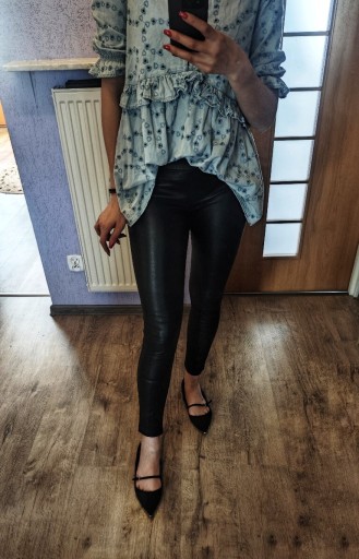 Zdjęcie oferty: Patrizia Pepe legginsy skóra skórzane slim skinny