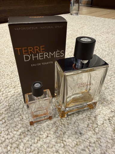 Zdjęcie oferty: Zestaw Terre D’Hermes / flakony po perfumach / 100 ml + 12,5 ml
