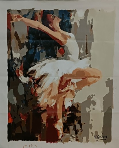 Zdjęcie oferty: Baletowa Harmonia: Obraz Balleriny w Pełnym Ruchu