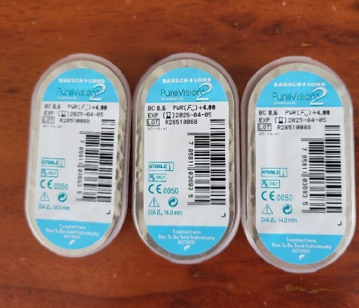 Zdjęcie oferty: 3 x Soczewki +4,0 PureVision2 Bausch+Lomb