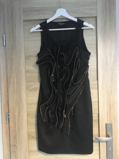 Zdjęcie oferty: Mała czarna sukienka rockowa M L mini