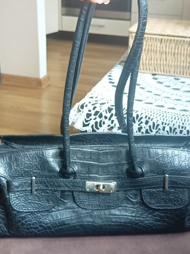 Zdjęcie oferty: Torebka skóra naturalna krokodyl bagietka jamnik