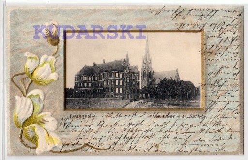 Zdjęcie oferty: DREZDENKO Driesen kościół ewang. tłoczona 1908
