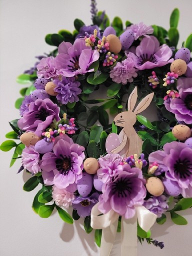 Zdjęcie oferty: Wianek wiosenny Wielkanocny na drzwi kwiaty