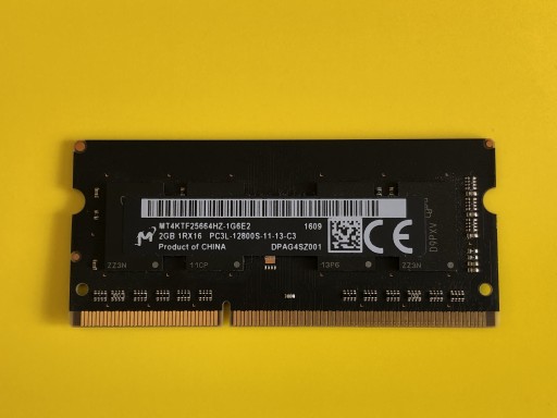 Zdjęcie oferty: RAM DDR3 Micron 2 GB 1600 MHz PC3L-12800S