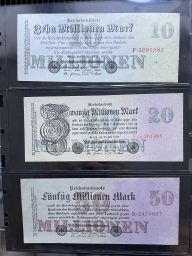 Zdjęcie oferty: Zestaw banknot Niemcy 3szt.