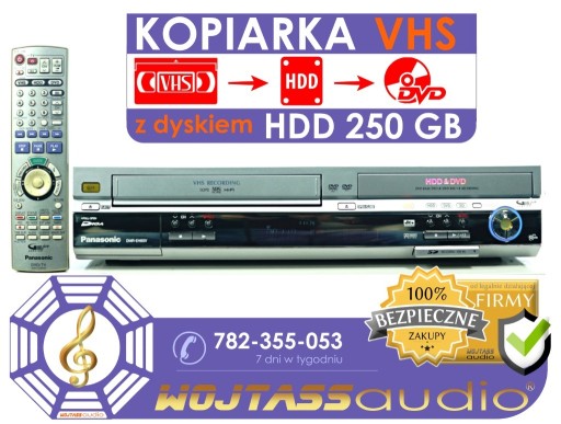 Zdjęcie oferty: Nagrywarka kopiarka VHS na DVD z HDD PANASONIC 