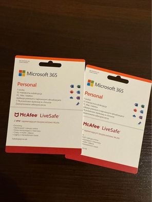 Zdjęcie oferty: MICROSOFT 365+ McAfee LiveSafe z VPN