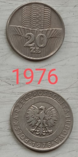 Zdjęcie oferty: Moneta  20zł  kolekcjoner numizmatyka klaser 1976