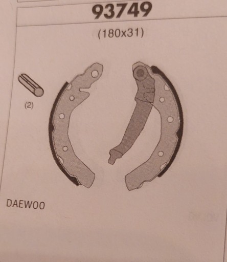 Zdjęcie oferty: szczęki hamulcowe Daewoo Tico 180x31