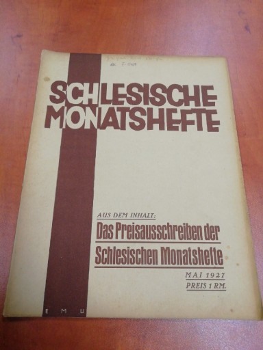 Zdjęcie oferty: Schlesische Monatshefte Mai 1927