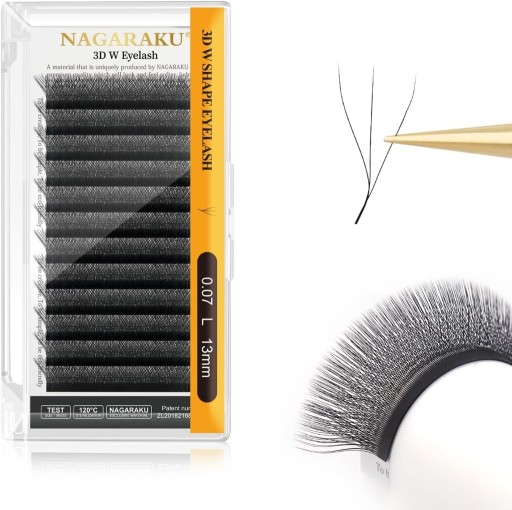 Zdjęcie oferty: NAGARAKU 3D W Przedłużanie Rzęs Klastrowe Długie 0,07mm L 13mm)