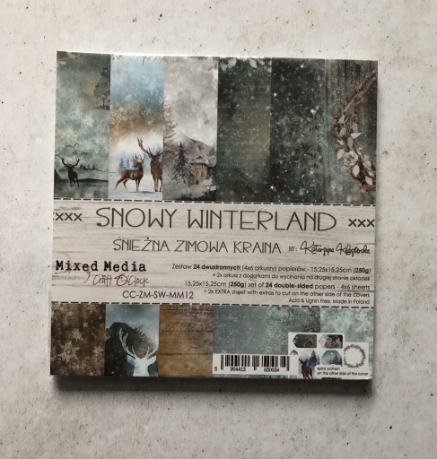 Zdjęcie oferty: „Snowy Winterland” zestaw papierów 15x15 cm 250g