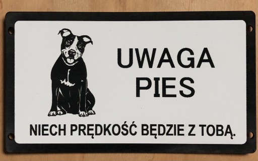 Zdjęcie oferty: Tabliczka ostrzegawcza uwaga zły pies amstaff