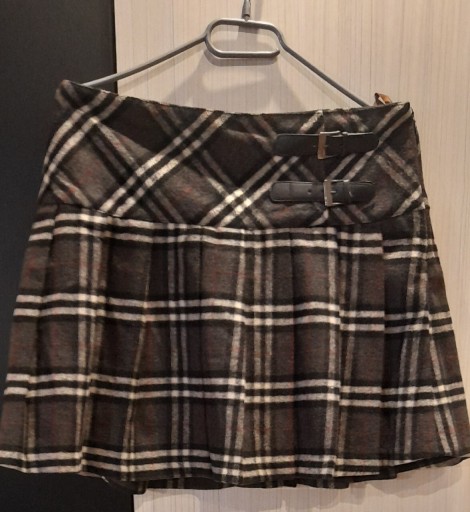 Zdjęcie oferty: Spódniczka spódnica krata skyway S brązowa czarna