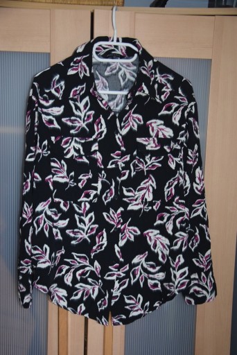 Zdjęcie oferty: Peacocks koszula czarna wzory kwiaty wiskoza 14 xl