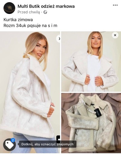 Zdjęcie oferty: Nowa  kurtka Rozmiar xs overaize