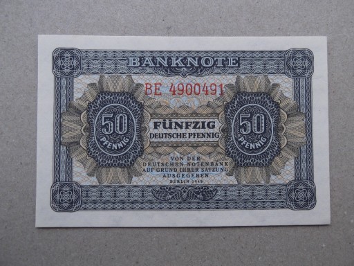 Zdjęcie oferty: Niemcy NRD 50 fenigów 1948 ser.BE UNC