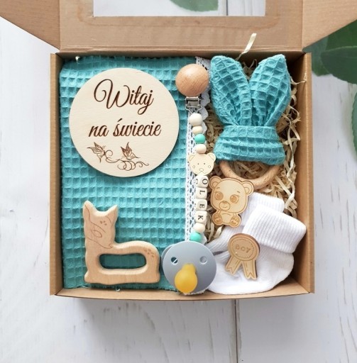 Zdjęcie oferty: Prezent dla niemowlaka Gift Box Baby Shower KOLORY