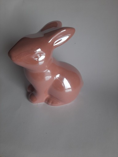 Zdjęcie oferty: IZA Zając ceramiczny figurka 9cm różowy WIELKANOC