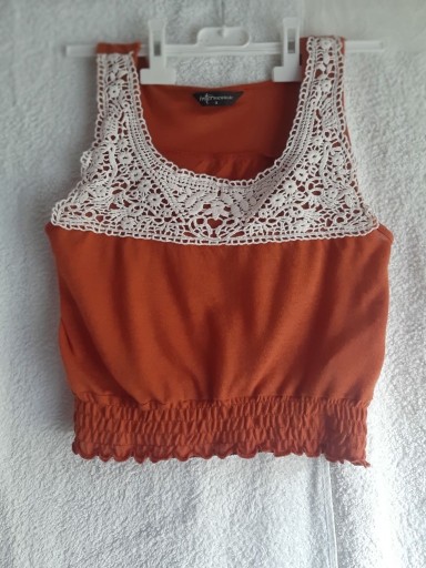 Zdjęcie oferty: Crop top z bawełnianą koronką Internacionale r. S